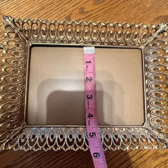 Vintage Goldtone Metal Photo Frame Duo ๐ - Picture 12 of 16